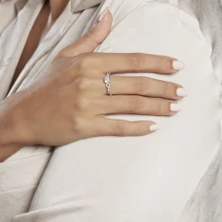 Solitaire Or Blanc Sevastiane Oxyde De Zirconium