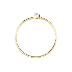 Solitaire Or Jaune Philys Oxyde De Zirconium